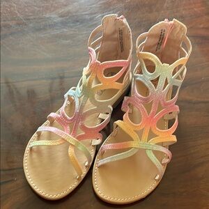 Pacifica Pink and Orange Sandals with Classic Design